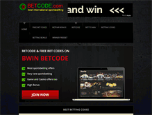 Tablet Screenshot of betcode.com